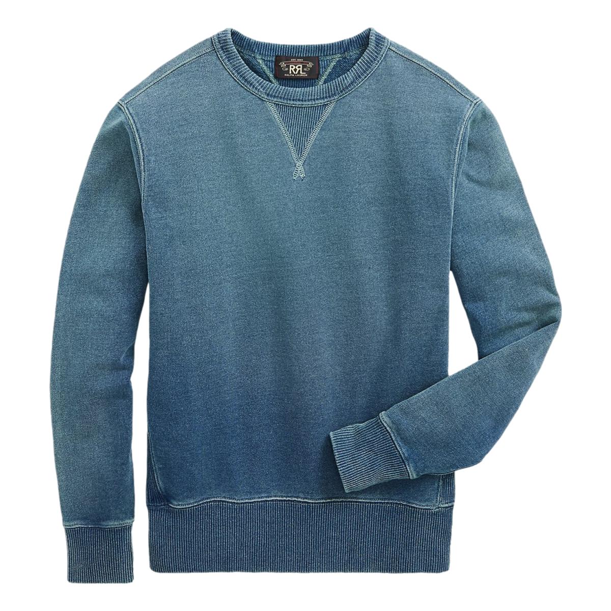 Indigo French Terry Sweatshirt - sweatshirt