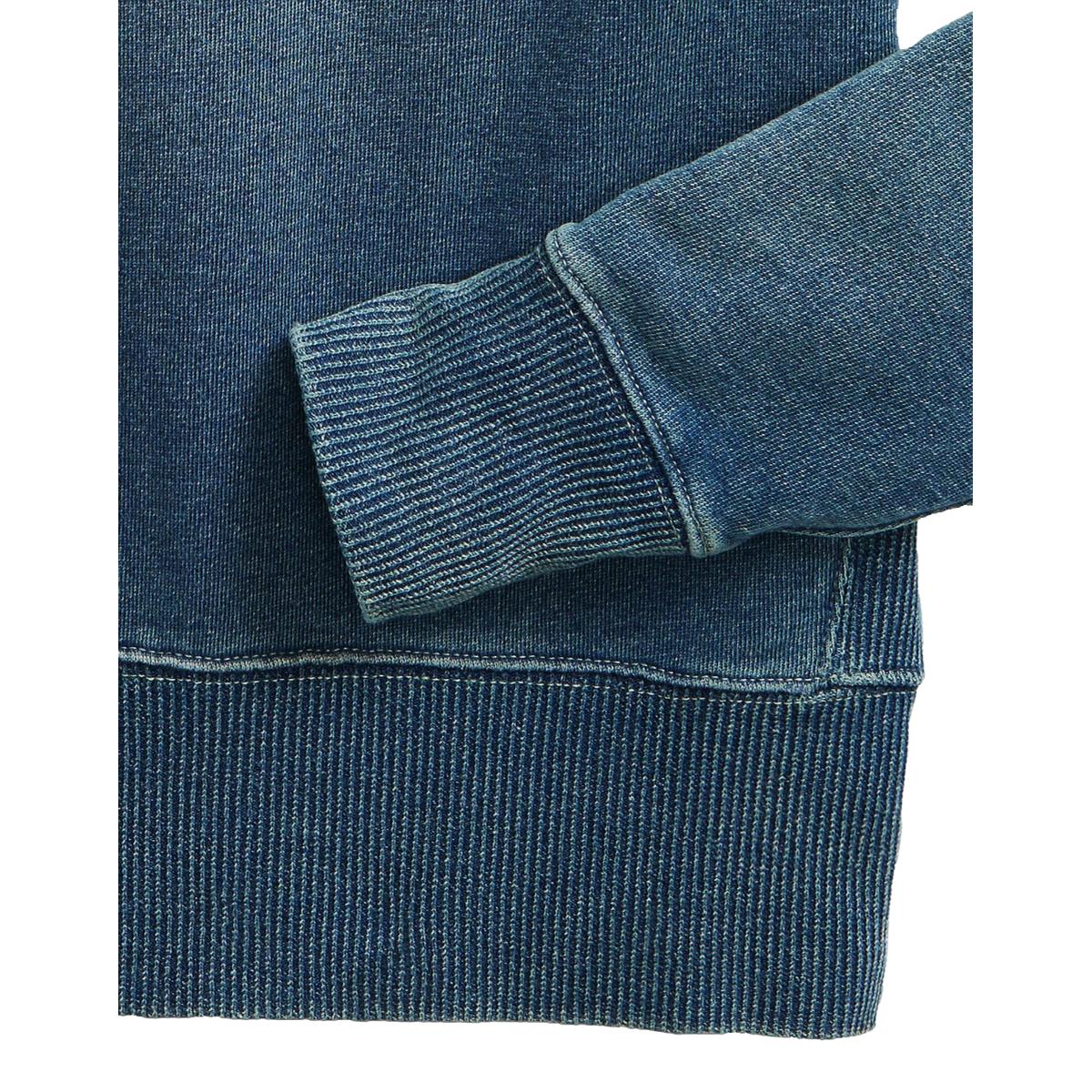 Indigo French Terry Sweatshirt - sweatshirt