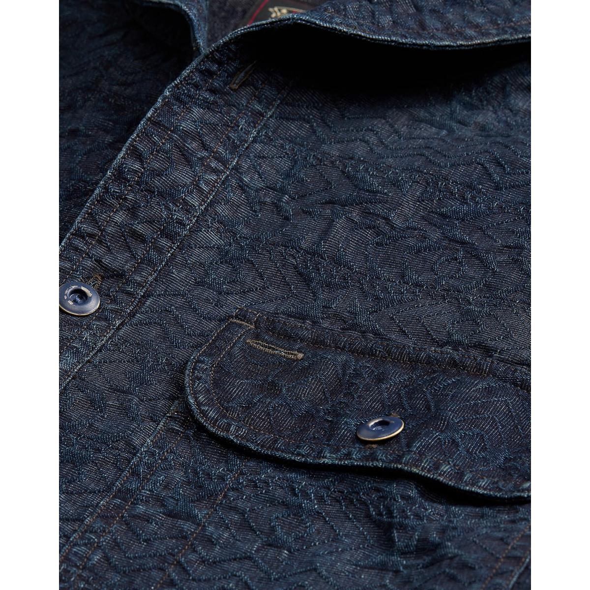 Indigo Jacquard Workshirt - Shirt