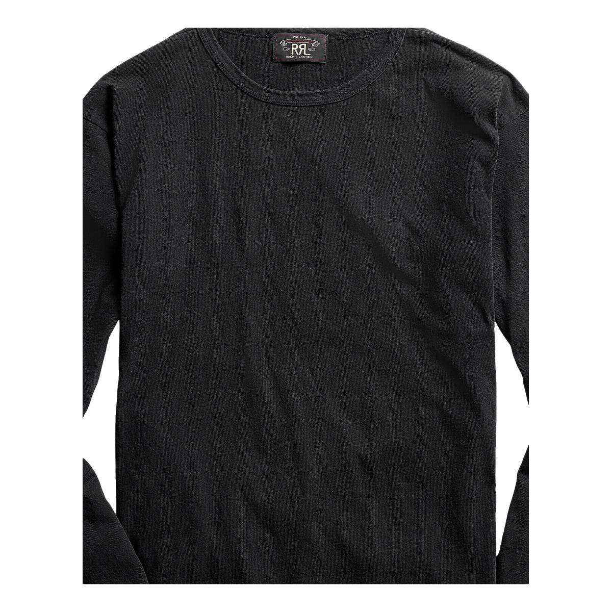 Indigo Jersey Long-Sleeve T-Shirt Rinsed Black Indigo - T