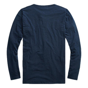 Indigo Jersey Long-Sleeve T-Shirt Rinsed Blue Indigo - T