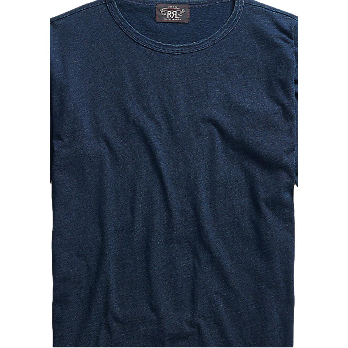 Indigo Jersey Long-Sleeve T-Shirt Rinsed Blue Indigo - T