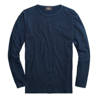 Indigo Jersey Long-Sleeve T-Shirt Rinsed Blue Indigo - T