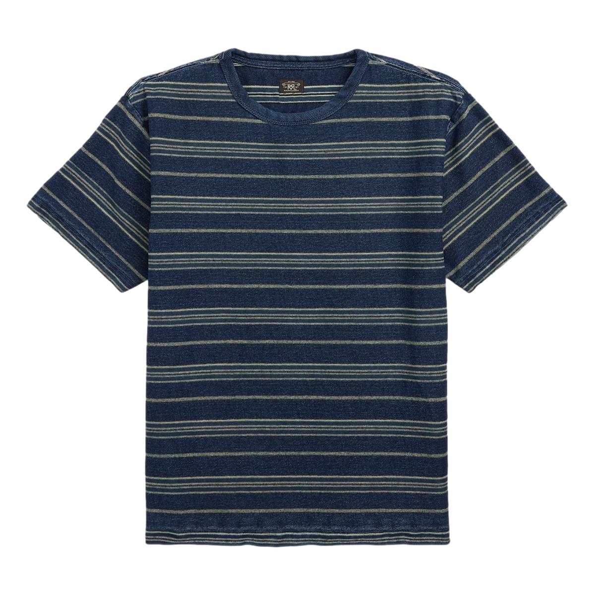 Indigo Multi Striped Jersey T-Shirt - T Shirt