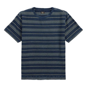 Indigo Multi Striped Jersey T-Shirt - T Shirt