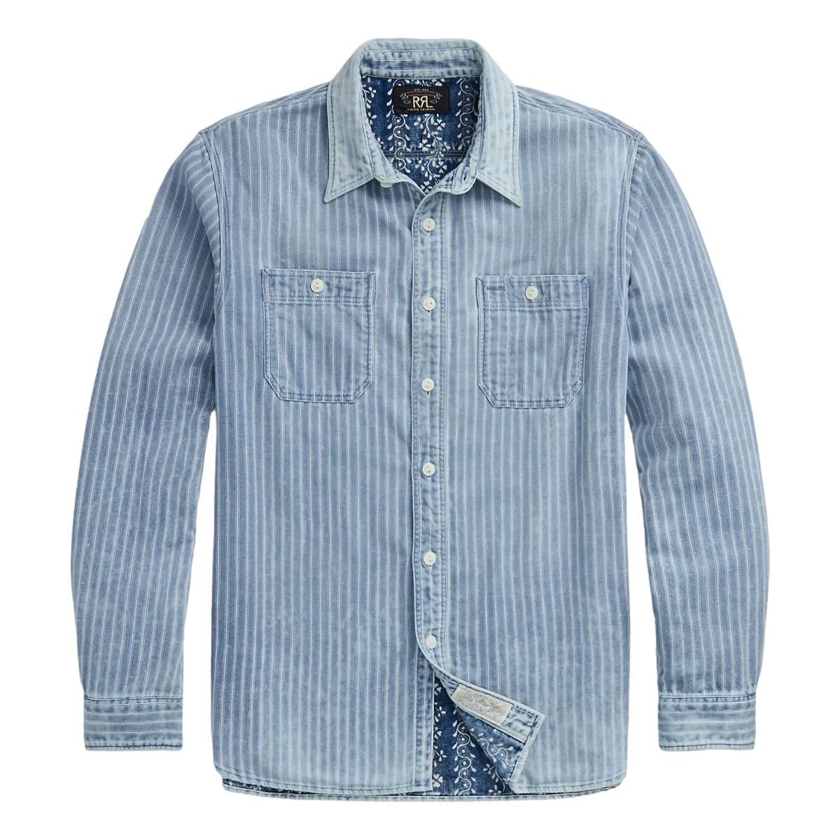 Indigo Striped Double-Faced Workshirt - Shirt