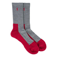 Iron Heart Work Boot Socks Grey Red - Socks