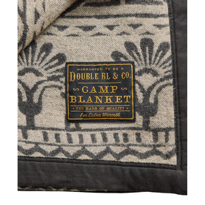 Jacquard Camp Blanket Black Cream - Quilt