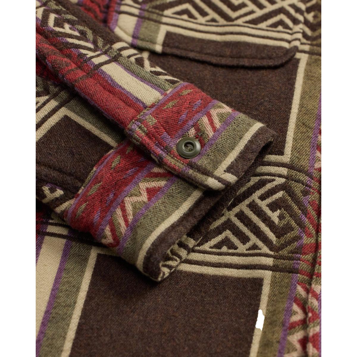 Jacquard Overshirt Brown Olive - Overshirt