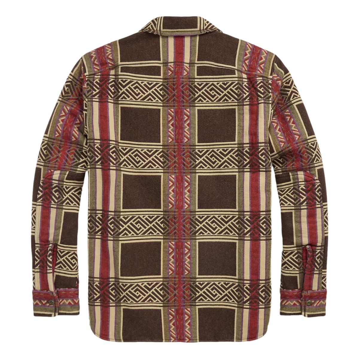 Jacquard Overshirt Brown Olive - Overshirt