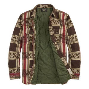 Jacquard Overshirt Brown Olive - Overshirt