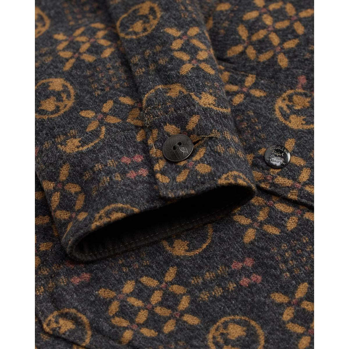 Jacquard Shirt Jacket Vintage Charcoal - Overshirt