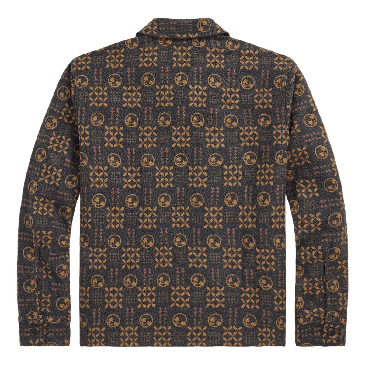 Jacquard Shirt Jacket Vintage Charcoal - Overshirt