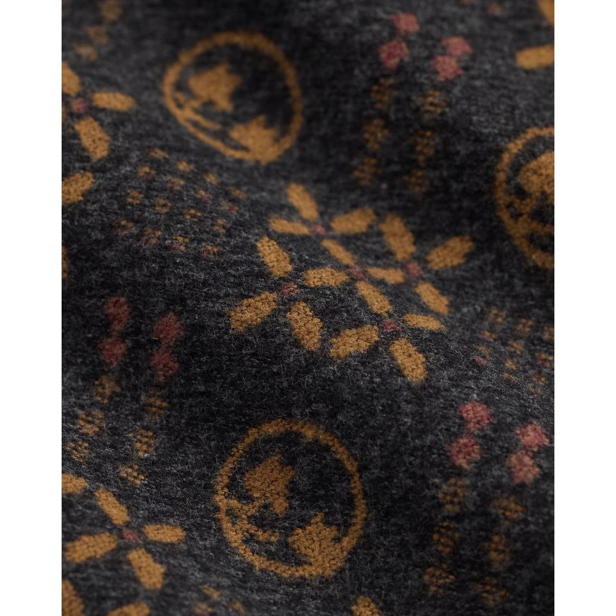 Jacquard Shirt Jacket Vintage Charcoal - Overshirt