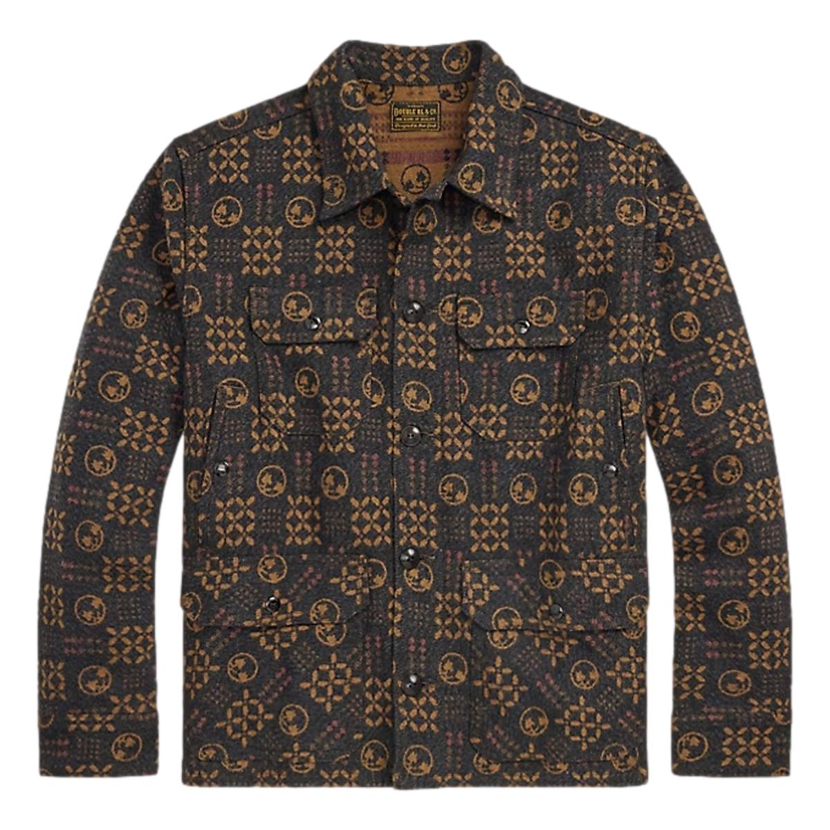 Jacquard Shirt Jacket Vintage Charcoal - Overshirt