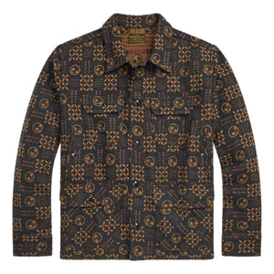 Jacquard Shirt Jacket Vintage Charcoal - Overshirt