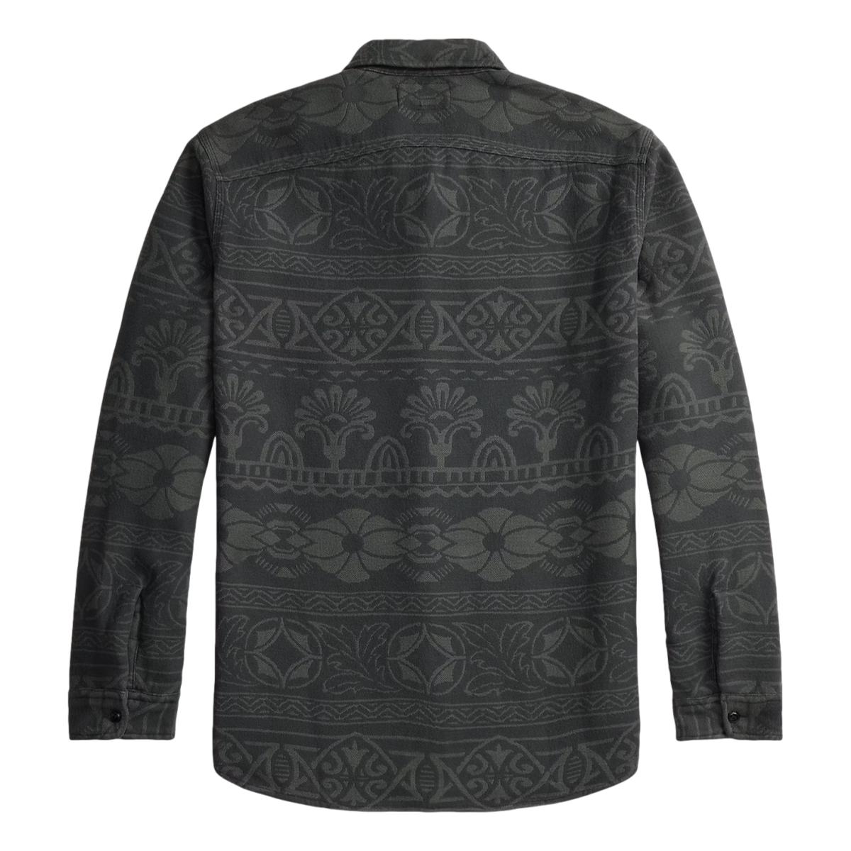 Jacquard Workshirt Grey Black - Shirt
