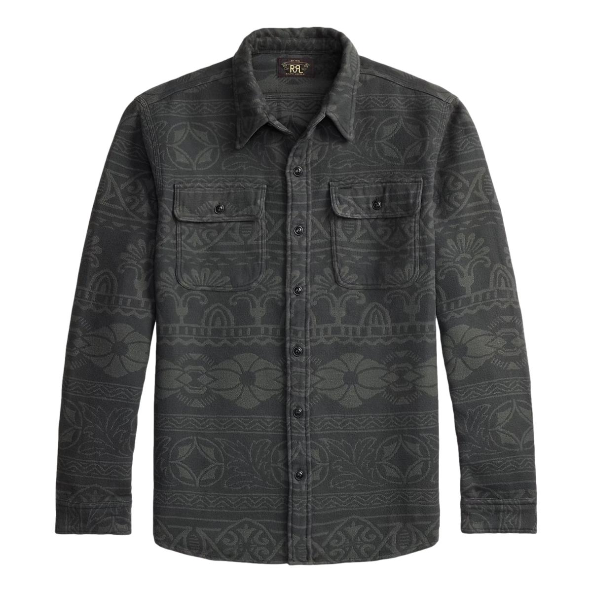 Jacquard Workshirt Grey Black - Shirt