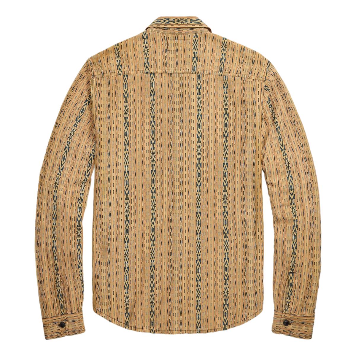 Jacquard Workshirt Yellow Multi - Shirts