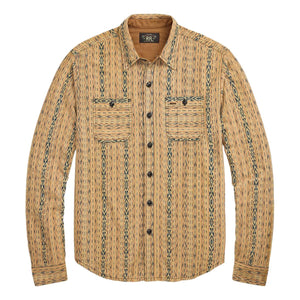 Jacquard Workshirt Yellow Multi - Shirts