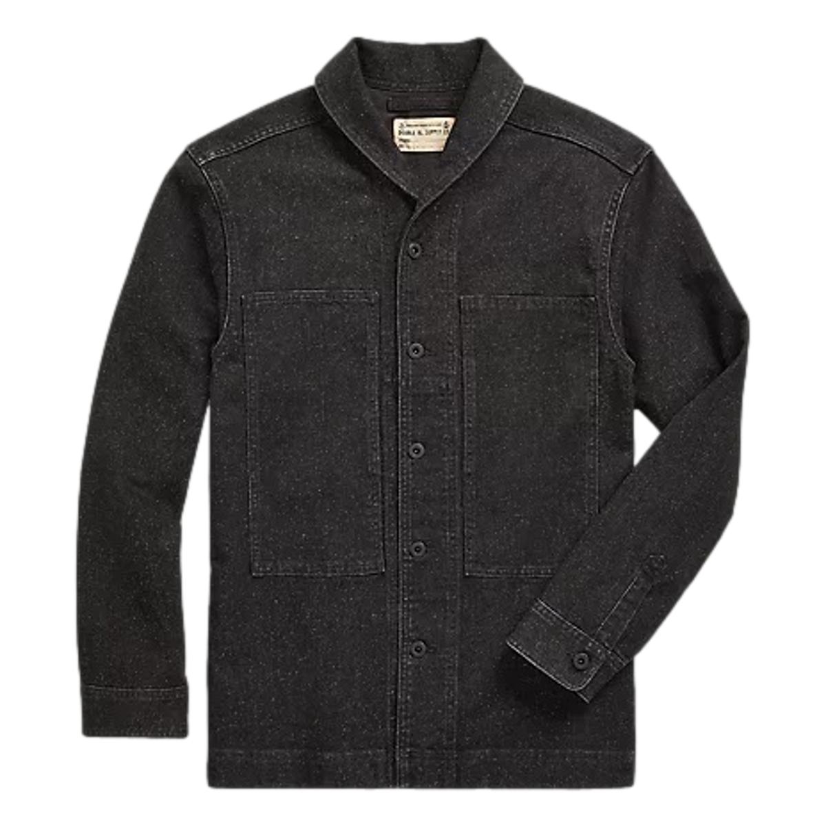 Jaspé Denim Shirt Jacket Black - Shirt