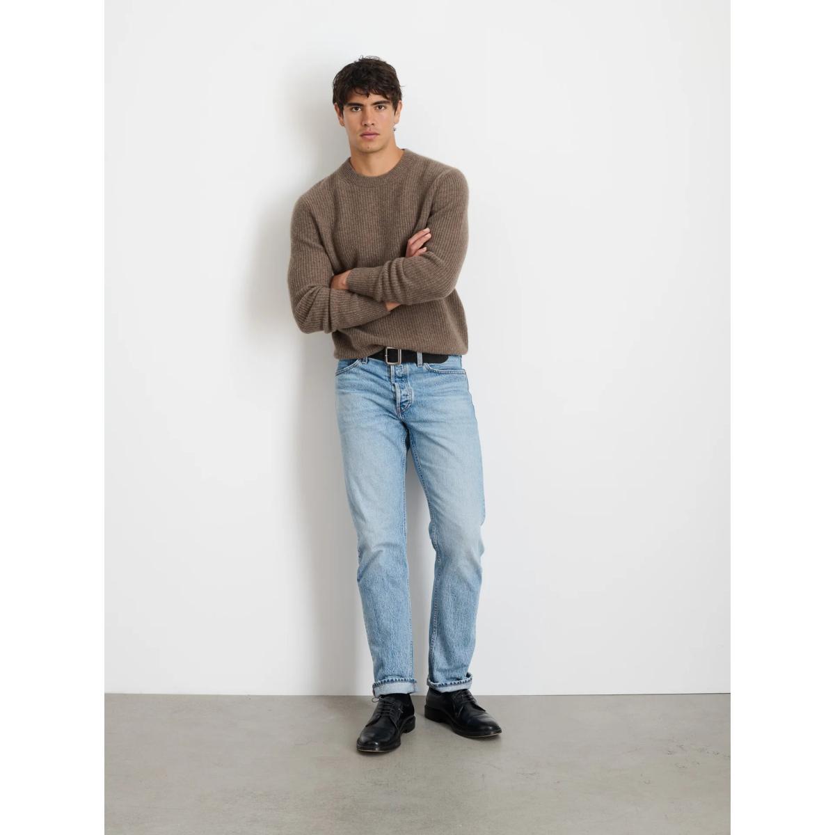 Jordan Sweater Washed Cashmere Heather Walnut Sweater