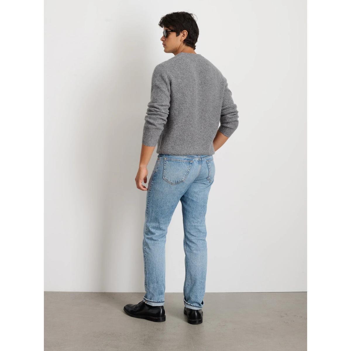 Jordan Sweater Washed Cashmere Marled Heather Grey Sweater