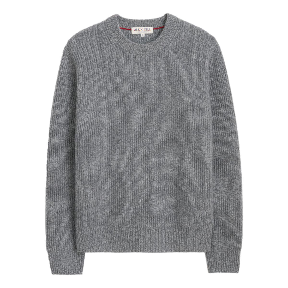 Jordan Sweater Washed Cashmere Marled Heather Grey Sweater