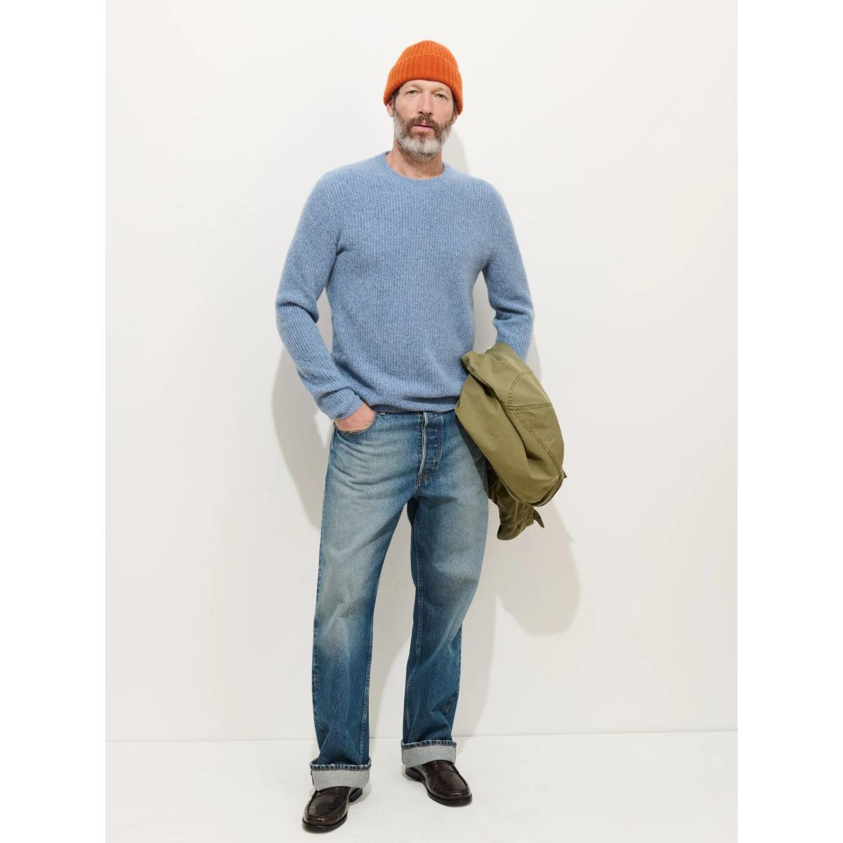 Jordan Sweater Washed Cashmere Marled Stonewash Sweater