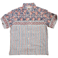Khushi Camp Shirt Paisley Stripe Boarder