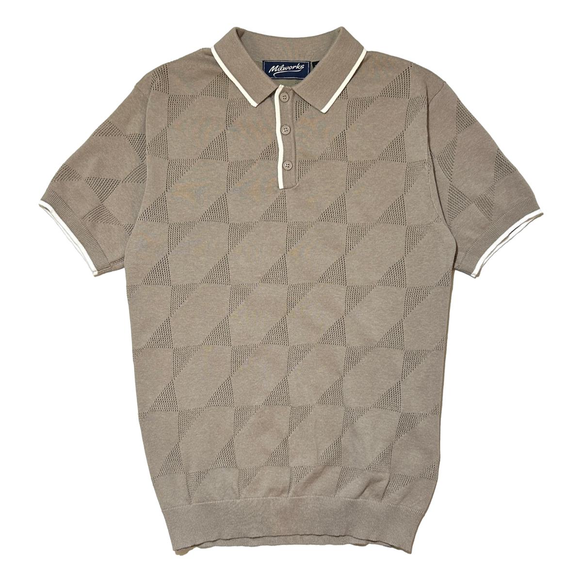Knitted Polo Sandstone Taupe - polo