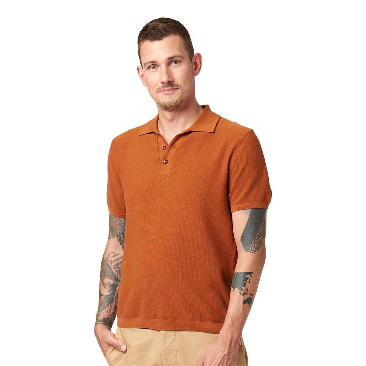 KPLP02 Knitted Polo Caramel - Polo