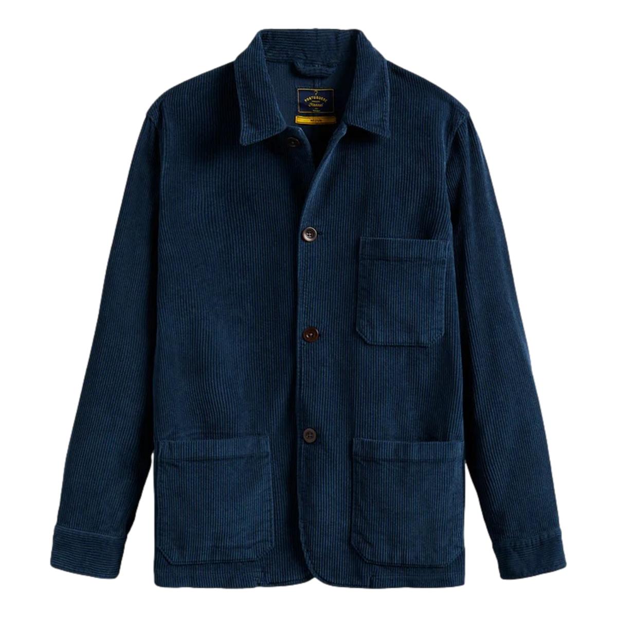 Labura Corduroy Chore Coat Navy - Chore Coat