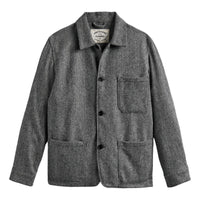 Labura Jacket Herringbone Wool Grey - Chore Coat