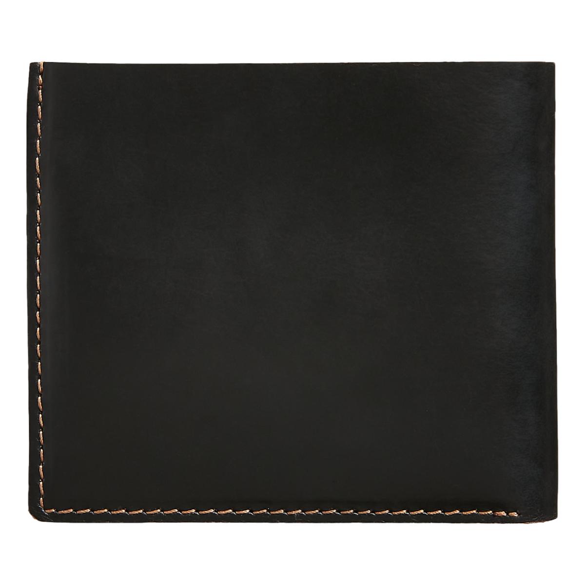 Leather Billfold Black Over Brown - Wallet