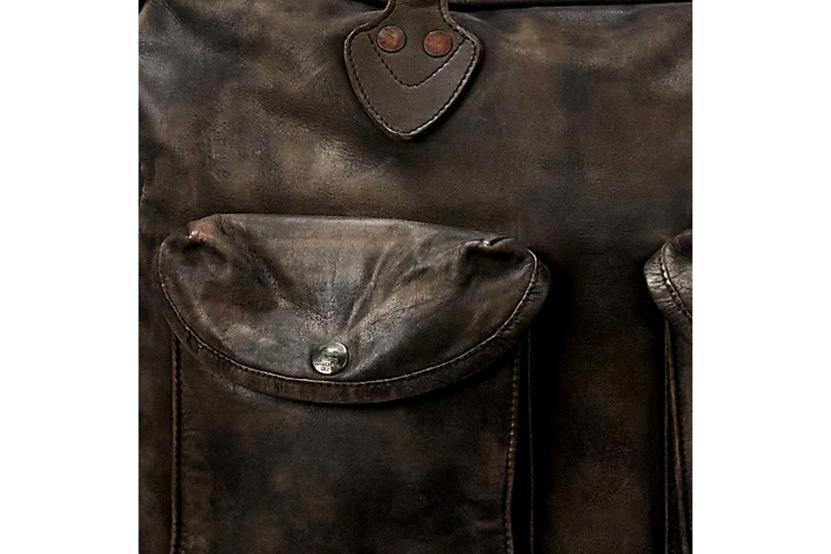 Leather Briefcase Dark Brown - Leather Bag