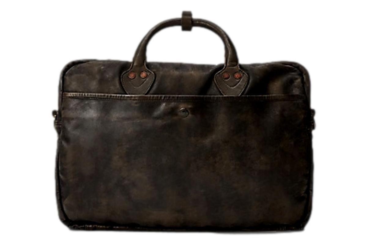 Leather Briefcase Dark Brown - Leather Bag