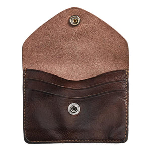 Leather Card Case Dark Brown - Wallet