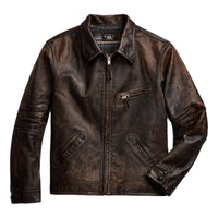 Leather Jacket Black Over Brown - Leather Jacket