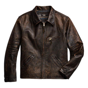 Leather Jacket Black Over Brown - Leather Jacket