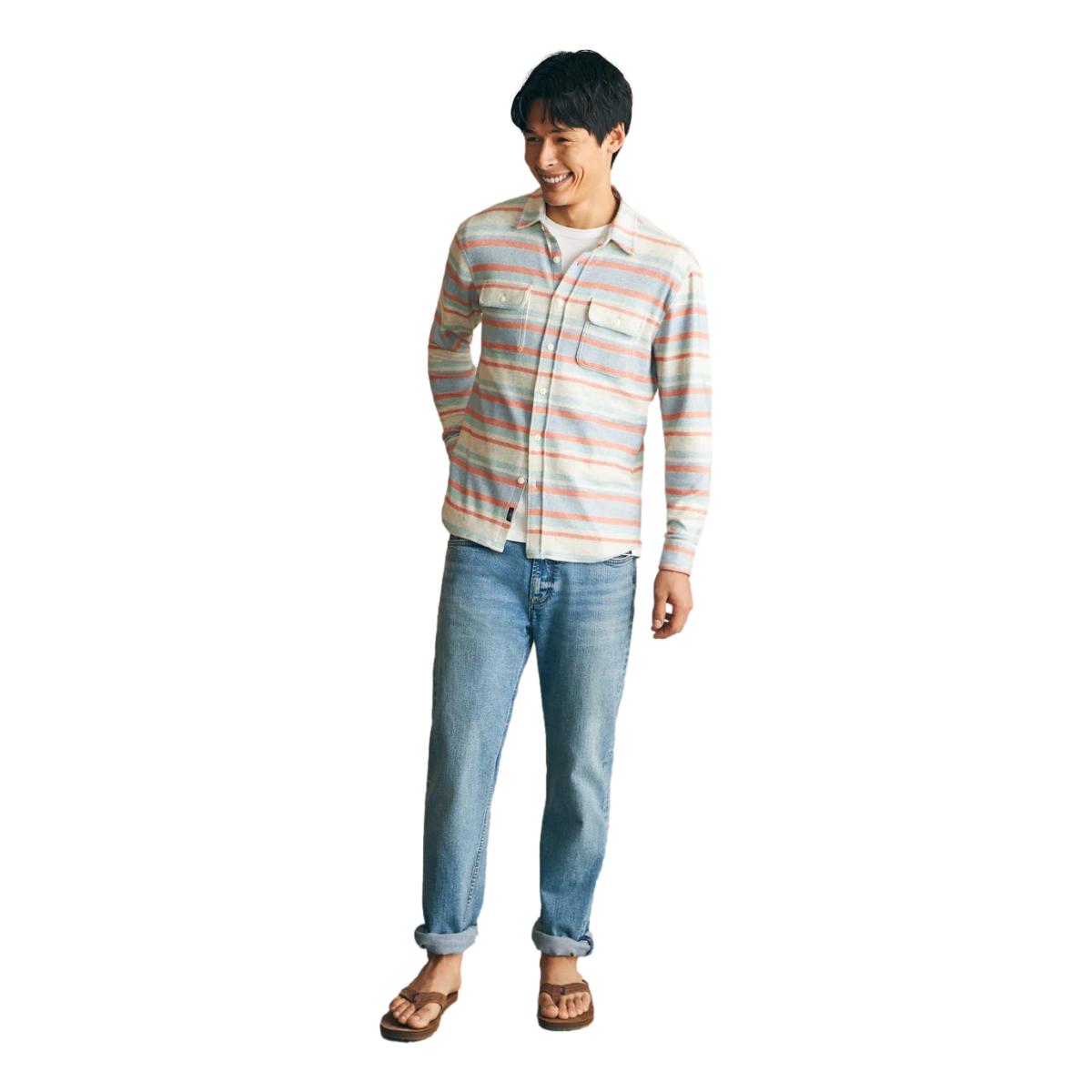 Legend Sweater Shirt Coral Reef Stripe - Shirts