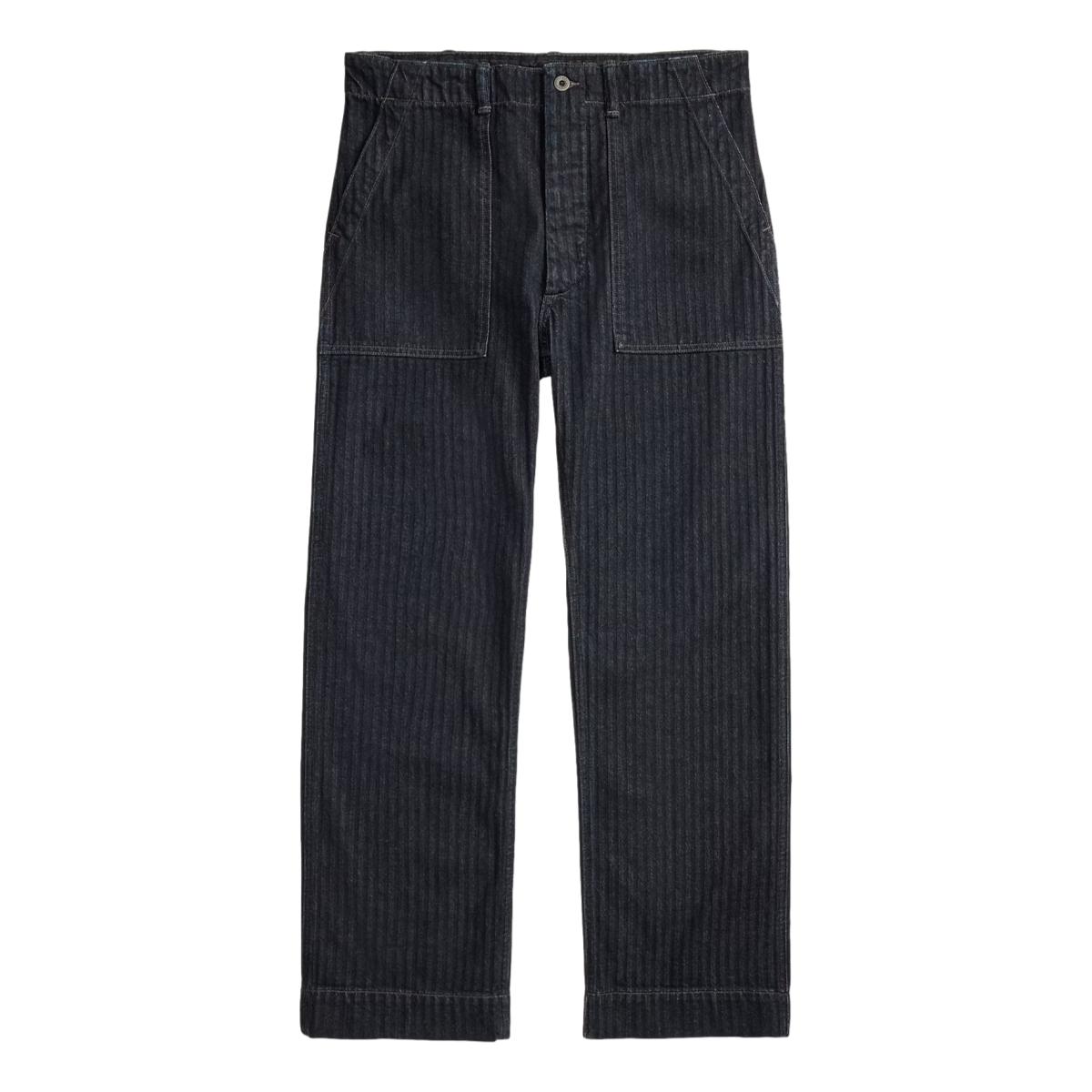 Limited-Edition Indigo Herringbone Pant - Fatigue Pants
