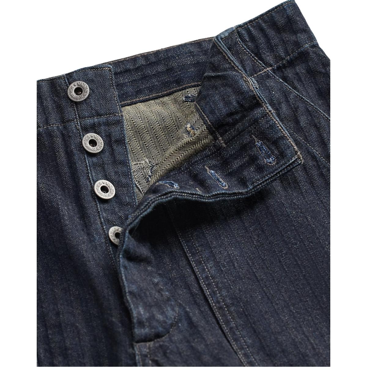 Limited-Edition Indigo Herringbone Pant - Fatigue Pants