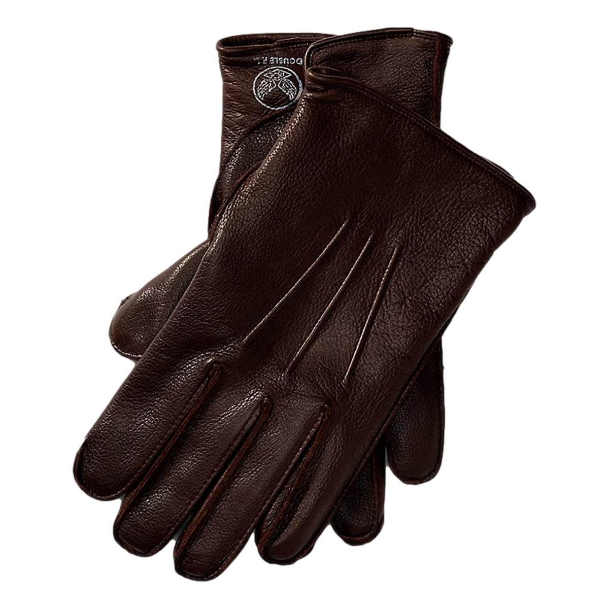 Lined Leather Gloves Vintage Brown - Gloves