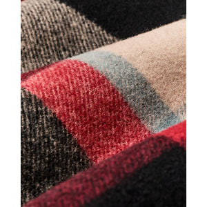 Lined Mackinaw Wool Packer Coat Red Cream Blue Plaid