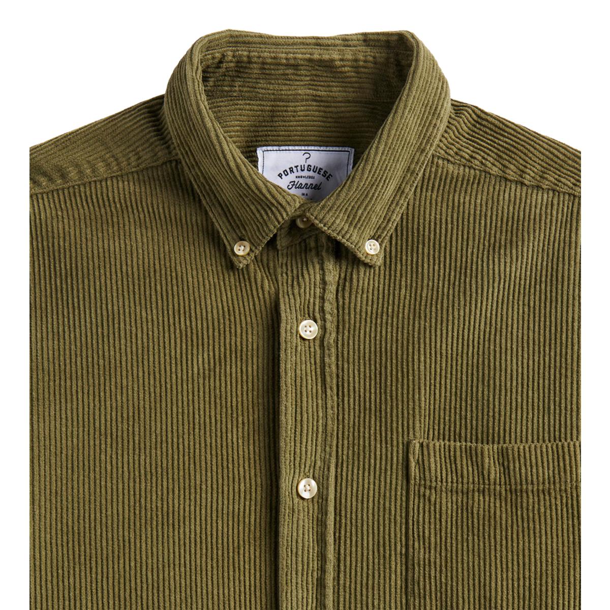 Lobo Corduroy Shirt Olive - Shirts