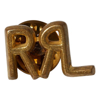 Logo Brass Pin Vintage Brass Enamel - Pin
