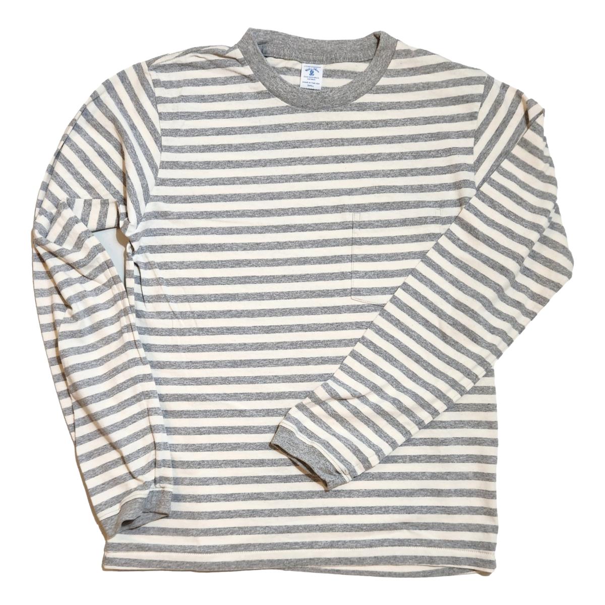 Long Sleeve Narrow Stripe Oat Heather Grey - T-shirt