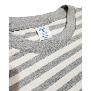Long Sleeve Narrow Stripe Oat Heather Grey - T-shirt
