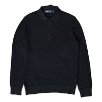 Long-Sleeve Polo Sweater Asphalt - sweater
